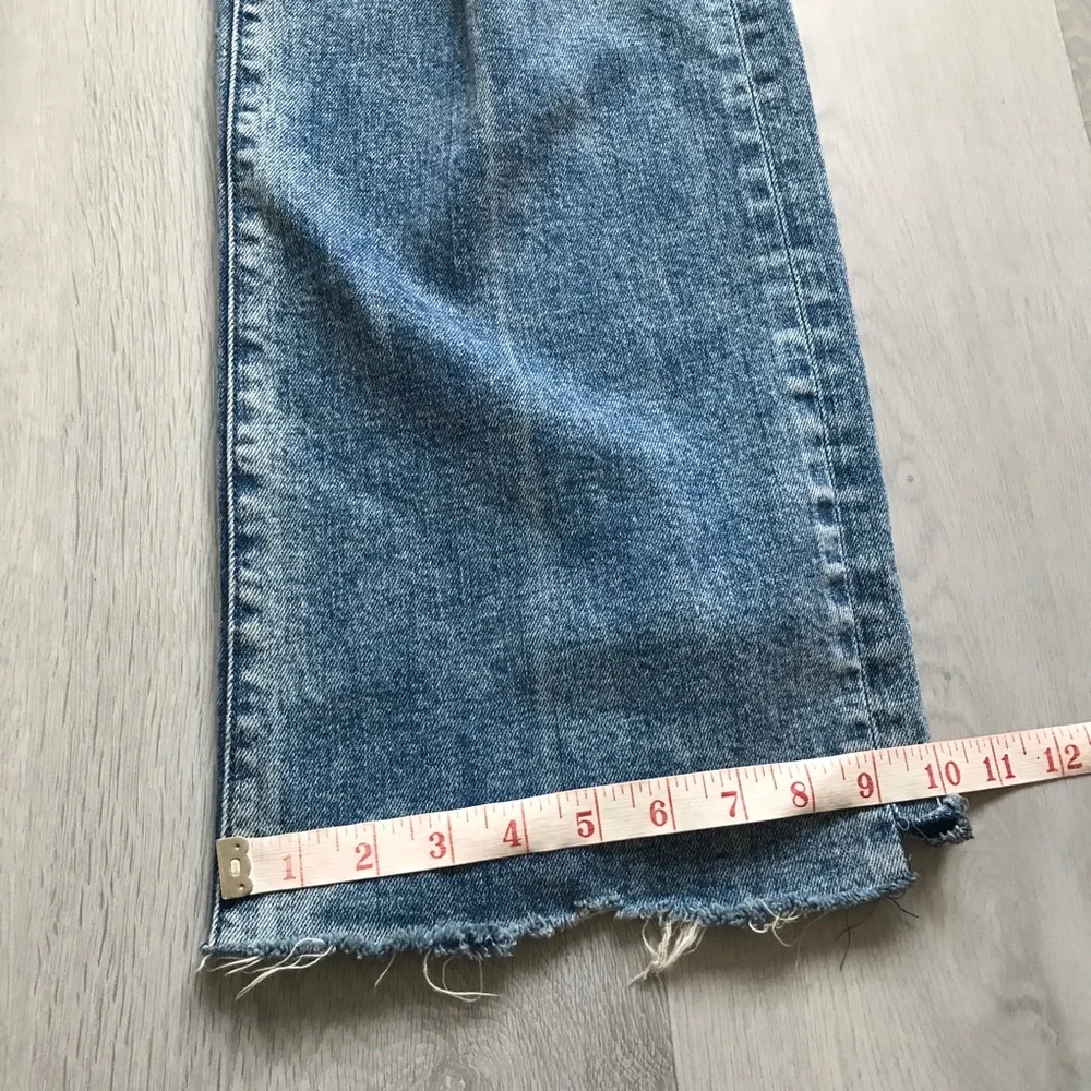 MOTHER DENIM THE LASSO SNEAK DISTRESSED WIDE LEG FRAY WOMENS 26